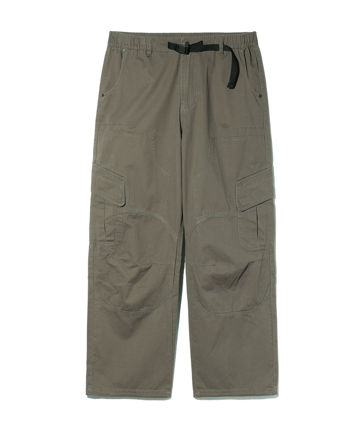 크리틱(CRITIC) BEBE X HALF DOUBLE KNEE POCKET COTTON PANTS KHAKI