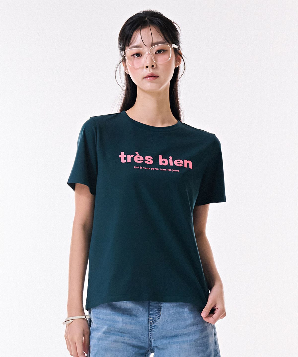 체이스컬트(CHASECULT) 여성 에센셜 레터링 반팔 티셔츠-DBZG5854C0C