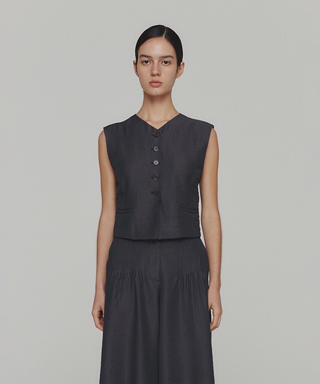 MUSINSA | AMOMENTO STRIPE BUTTON VEST (2COLORS)