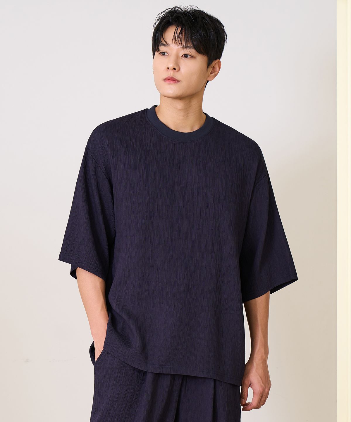 프레리(PRAIRIE) 리조트 오버사이즈 반팔티 (NAVY)
