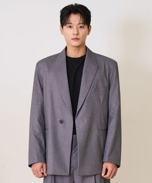 에센셜 히든 버튼 섬머 블레이저  (GRAY)