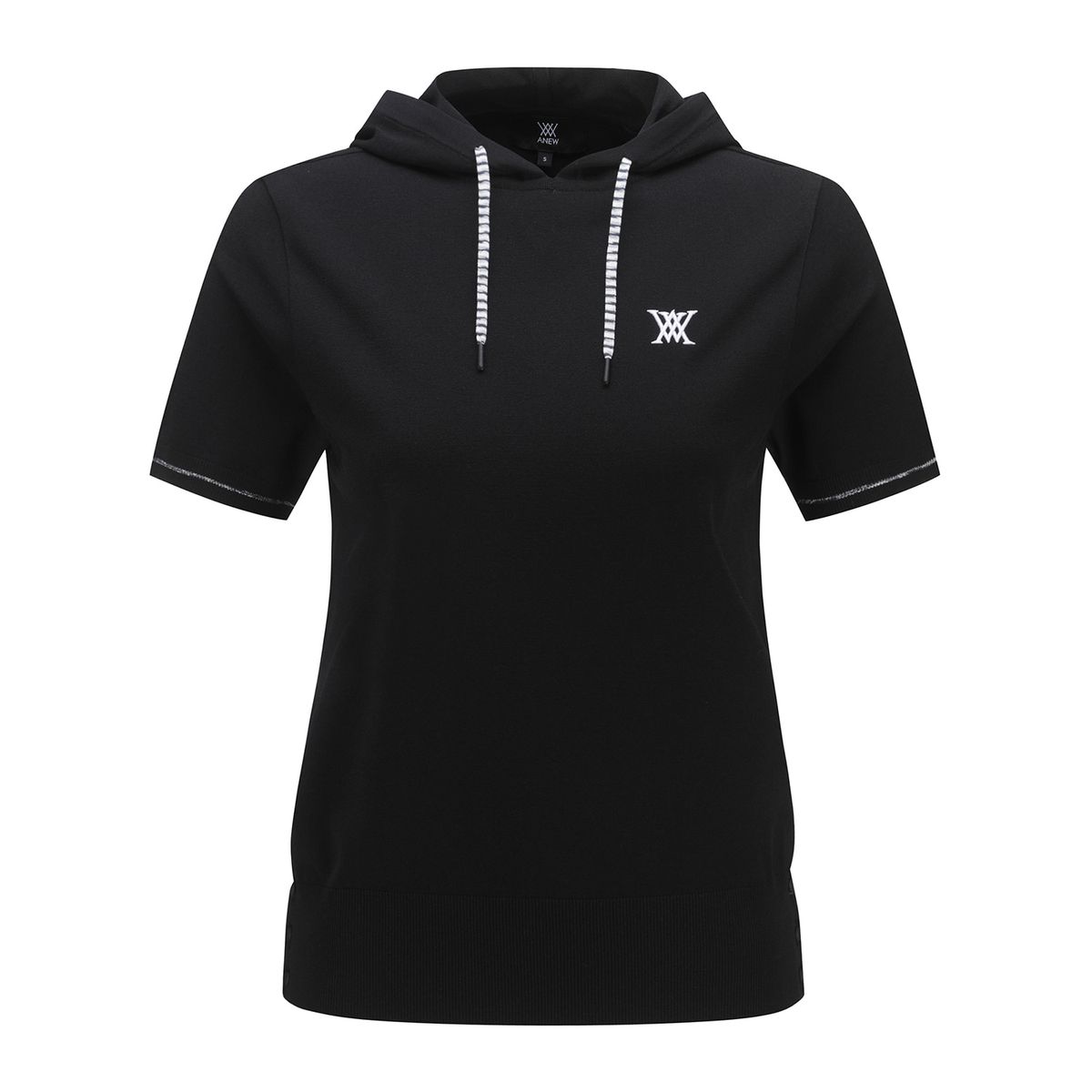 어뉴골프(ANEW GOLF) WOMEN HOODIE POINT SWEARTER_BK