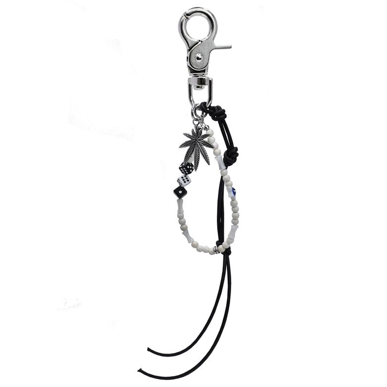 M.W leather keyring