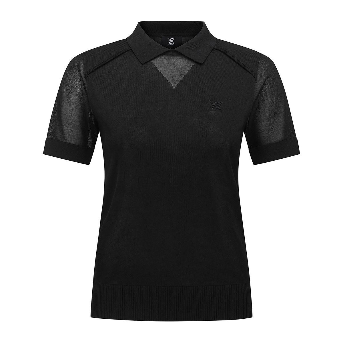 어뉴골프(ANEW GOLF) WOMEN MESH POINT SHORT SWEATER_BK