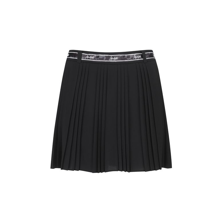 W CAMO BAND PLEATS SQ_BK