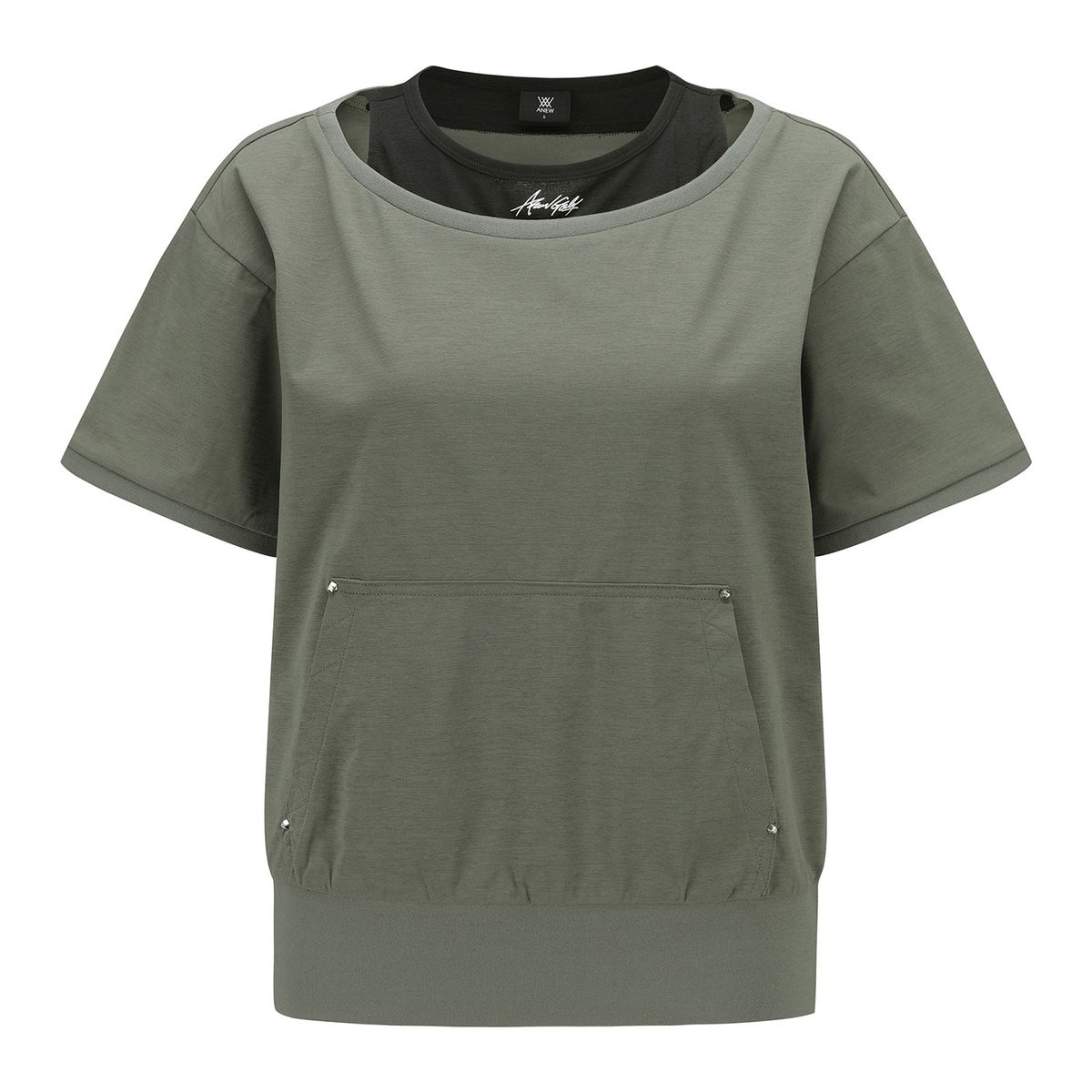 어뉴골프(ANEW GOLF) WOMEN LAYERED DETAIL SHIRT_KH