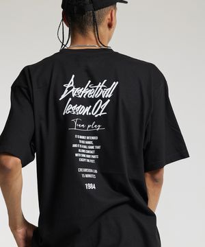 15MIN 쿼터 팀플레이 그래픽 로고 반팔티 블랙 화이트