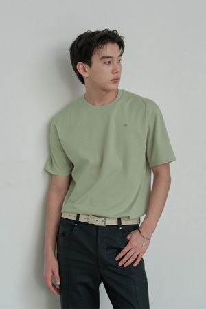 [쿨에버] 베이직 스탠다드 로고 숏 슬리브 (올리브)