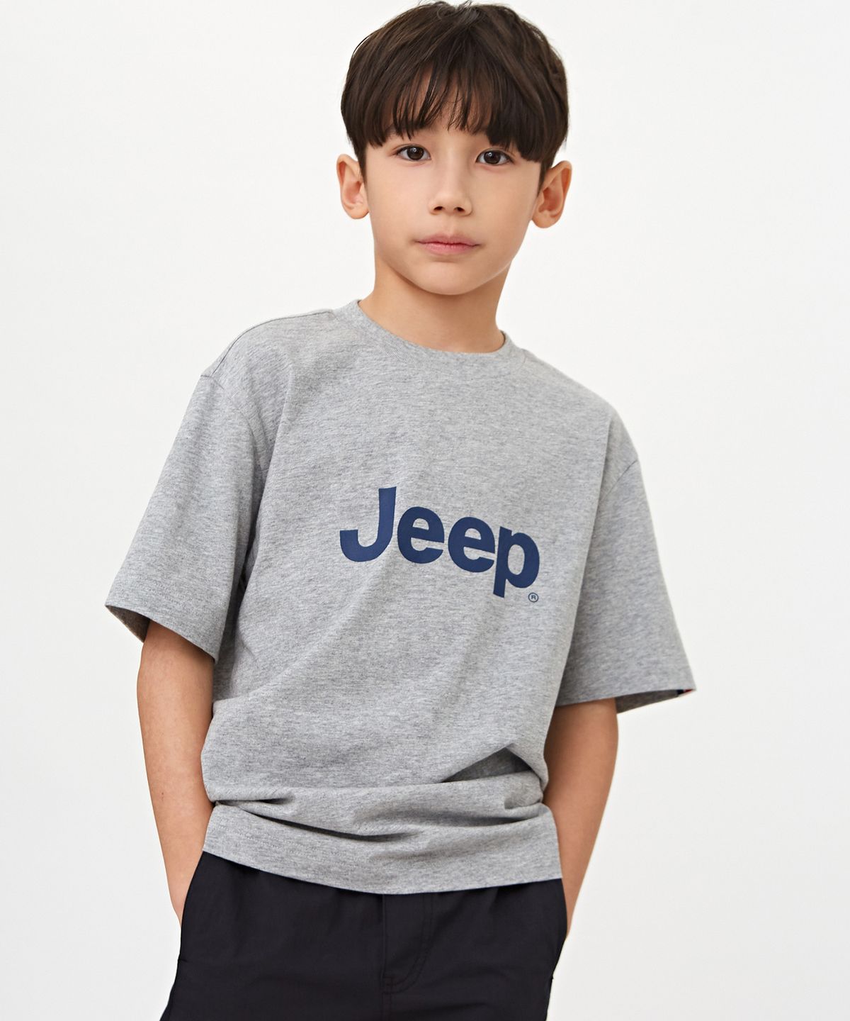 지프키즈(JEEPKIDS) 빅 지프로고 반팔티 (KQ5TSU091MG)