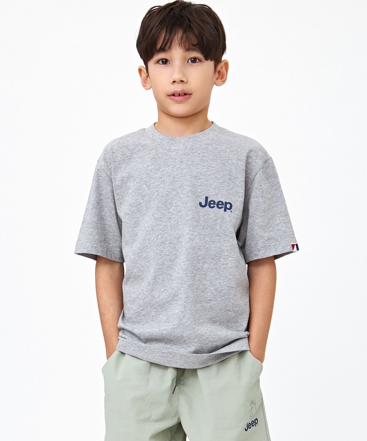 지프키즈(JEEPKIDS) 스몰 지프로고 반팔티_KP5TSU092MG