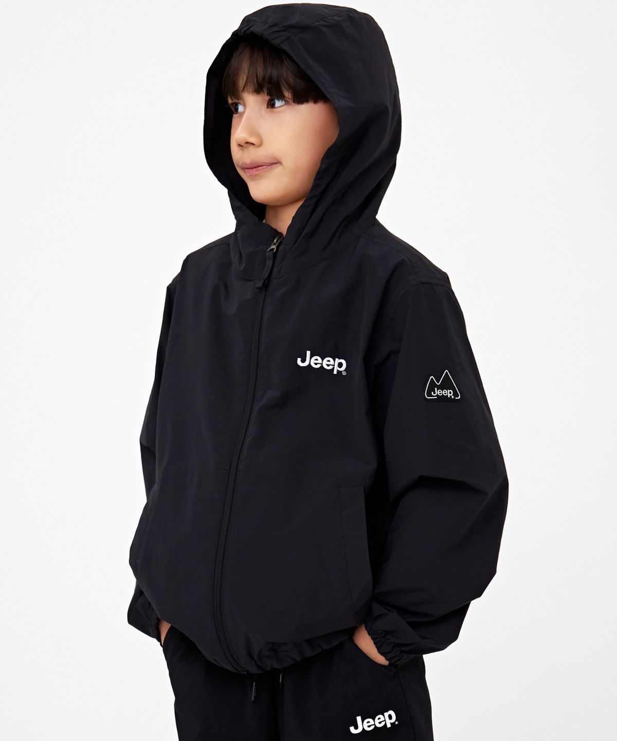 지프키즈(JEEPKIDS) 마운틴 와펜 바람막이 점퍼 (KP5JPU483BK)