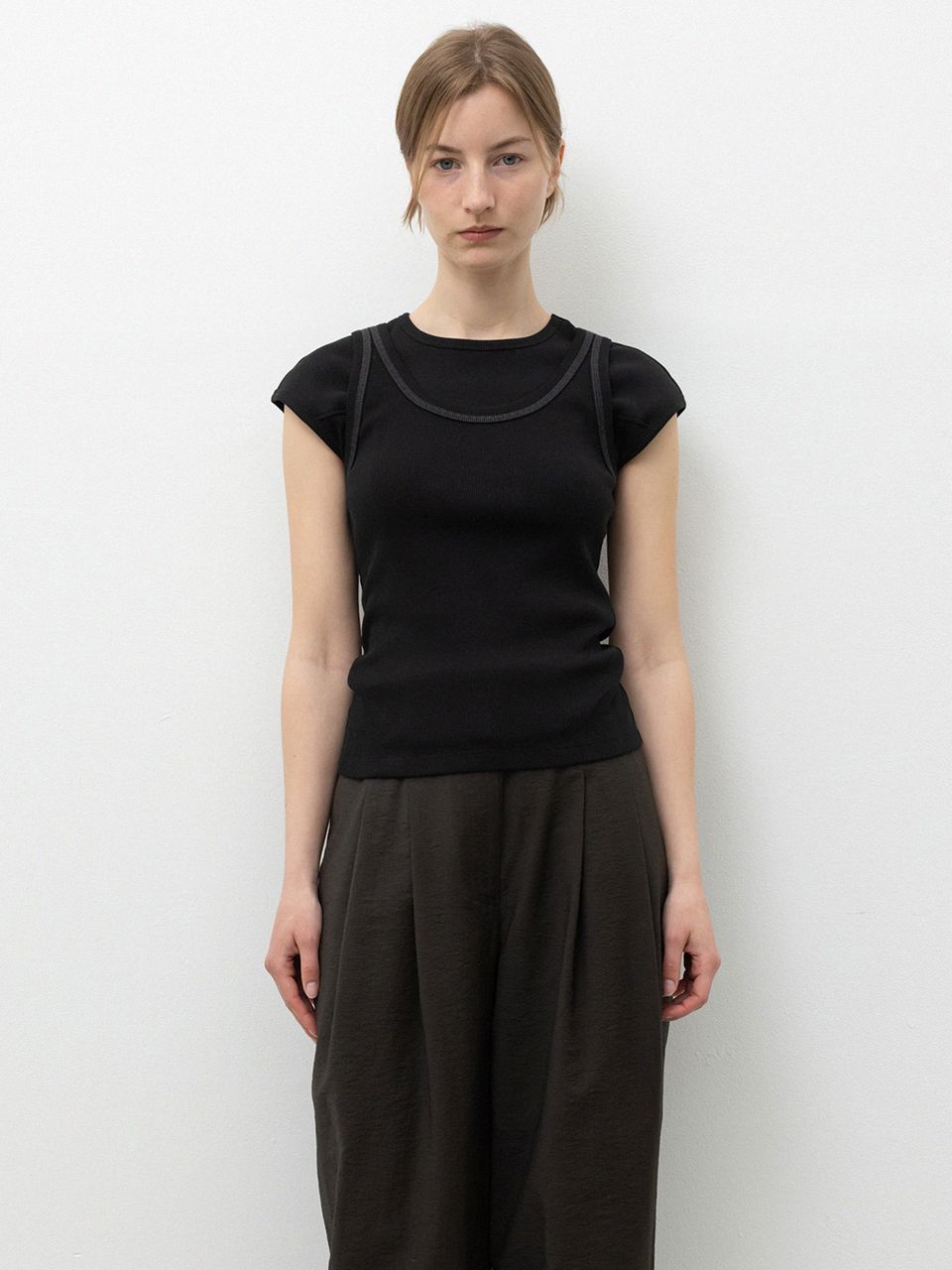 無料配送 ◆ RRACE ◆ Cap Sleeve T-Shirts MUSINSA | RRACE Cap Sleeve T-Shirts_Black
