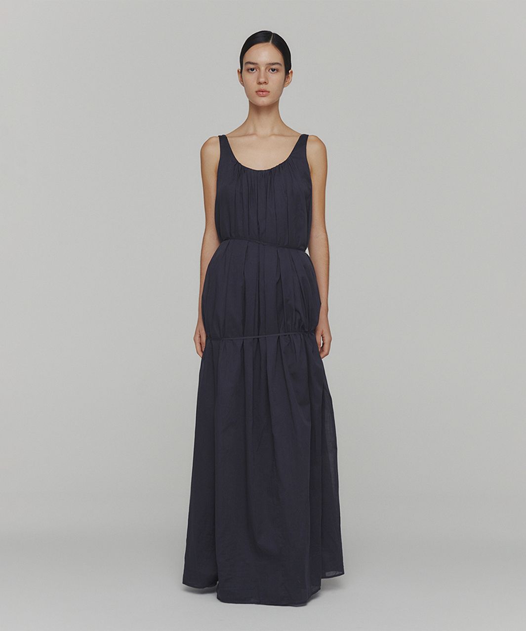 ☆新品未使用☆【AMOMENTO】SHEER LONG DRESS 2025ss MUSINSA | AMOMENTO NECK SHIRRING SHEER LONG DRESS (2COLORS)
