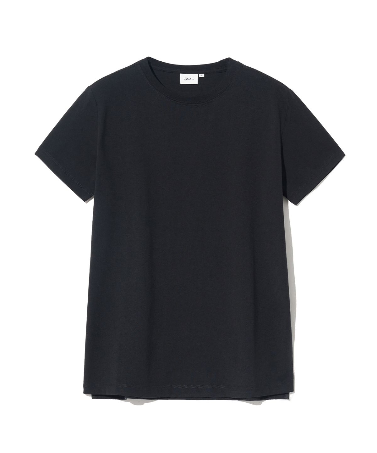 예일(YALE) [PREMIUM COTTON] 우먼즈 기자 코튼 반팔티셔츠 블랙