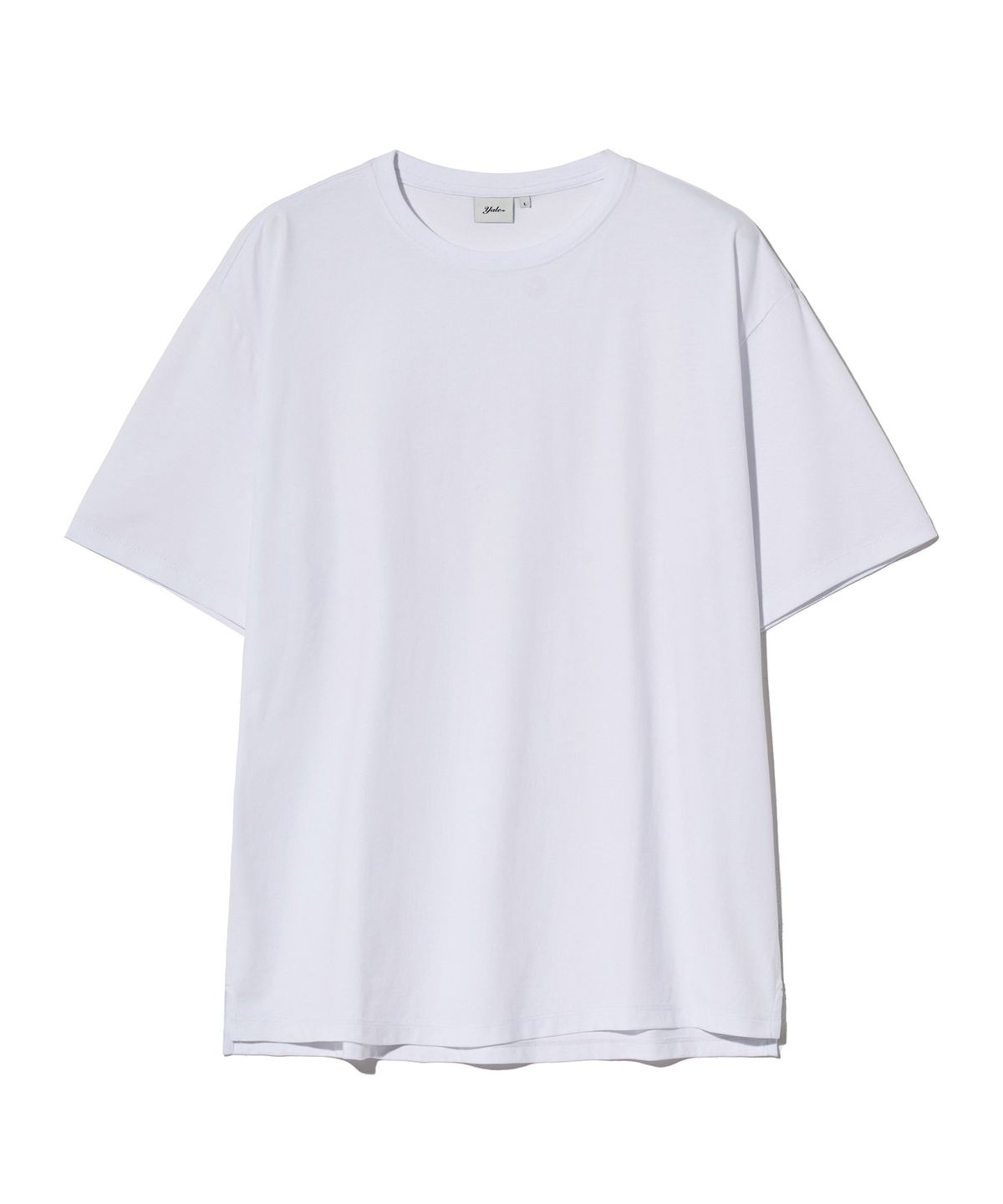 예일(YALE) [PREMIUM COTTON] 기자 코튼 반팔티셔츠 화이트