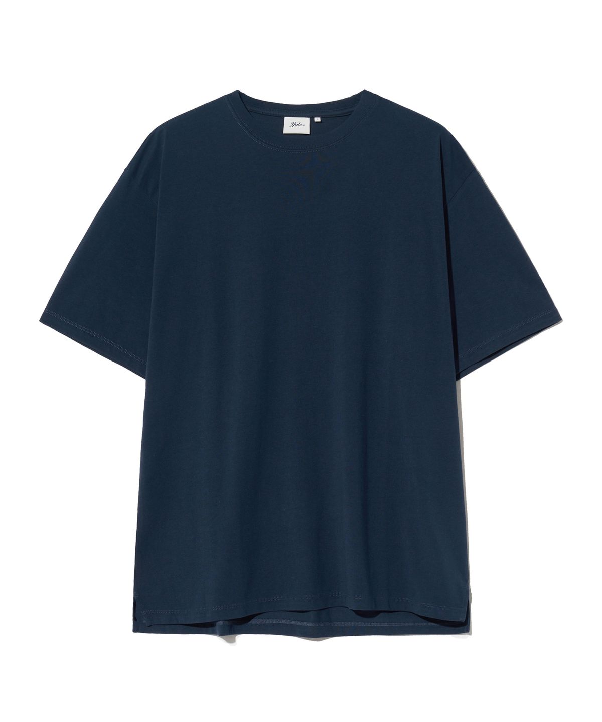 예일(YALE) [PREMIUM COTTON] 기자 코튼 반팔티셔츠 네이비