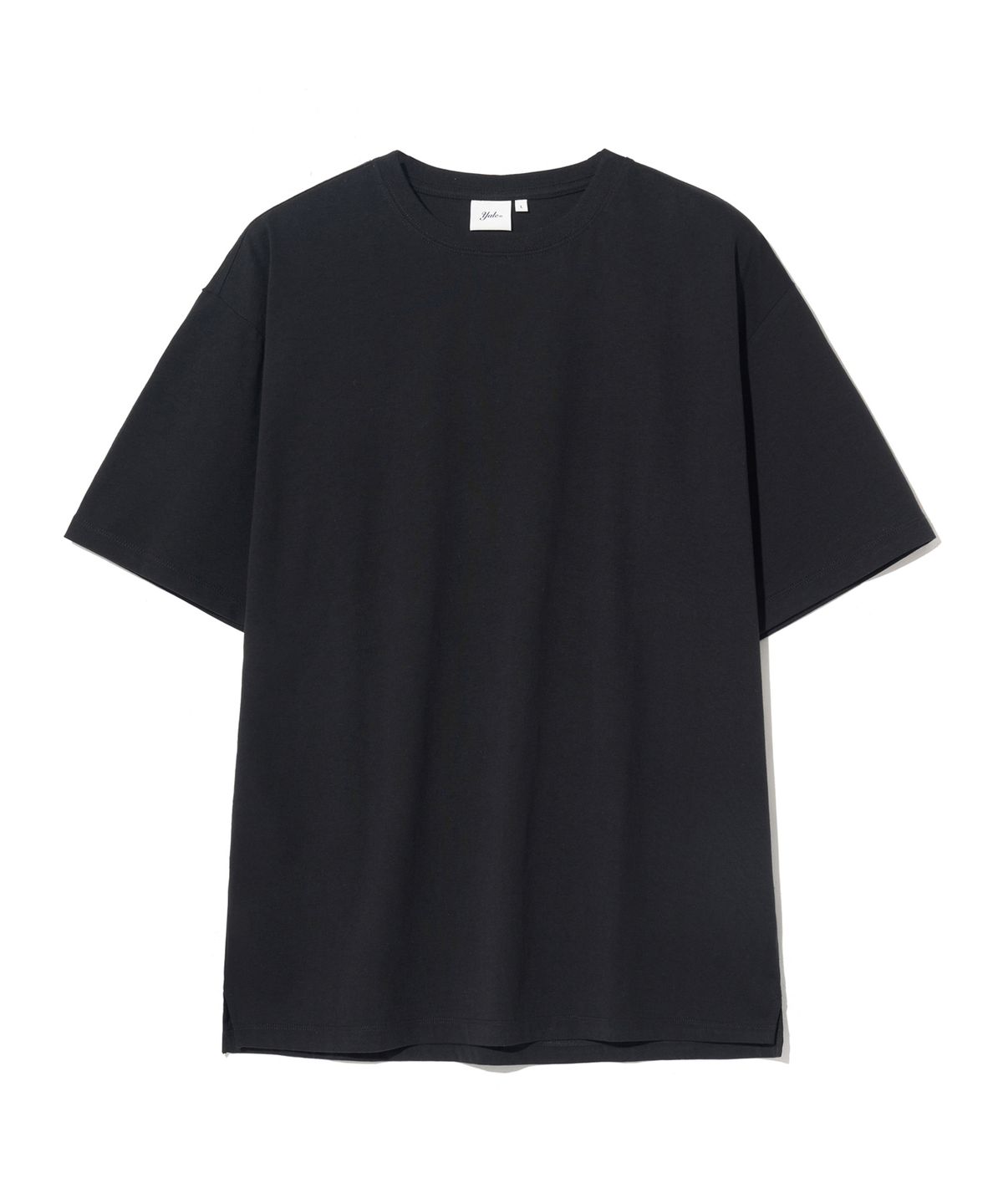 예일(YALE) [PREMIUM COTTON] 기자 코튼 반팔티셔츠 블랙