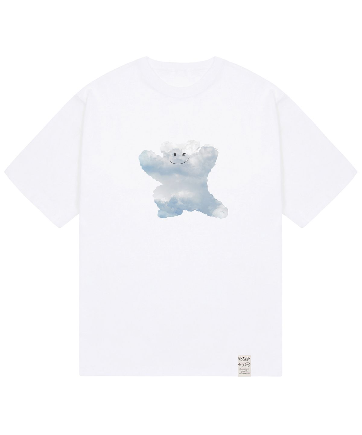 그레이버(GRAVER) [UNISEX]빅 구름 베어스마일 반팔티_3color