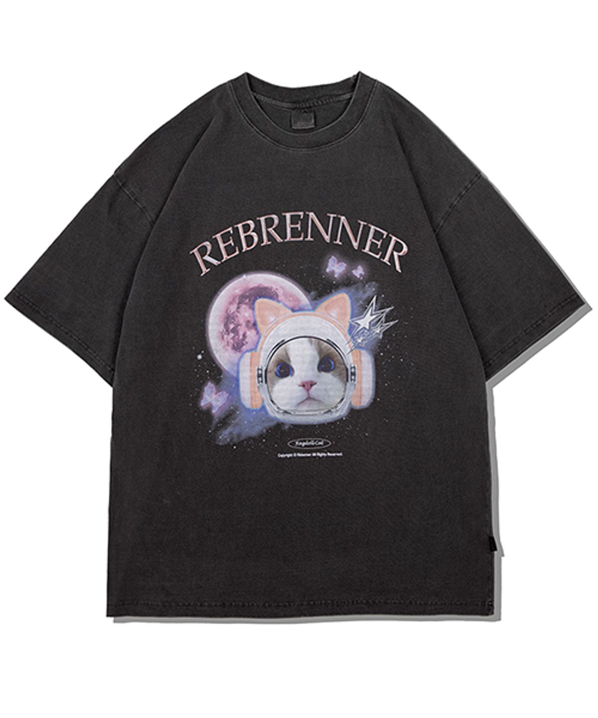 리브레너(REBRENNER) 렉돌 피그먼트 오버핏 반팔티셔츠 차콜