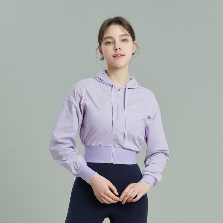 [SWZ24024-03] 소로나 프리미엄 크롭 후드집업 페일라벤더