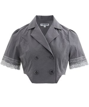 CURVE SHIRT IN DARK GREY (레이스 더블자켓)