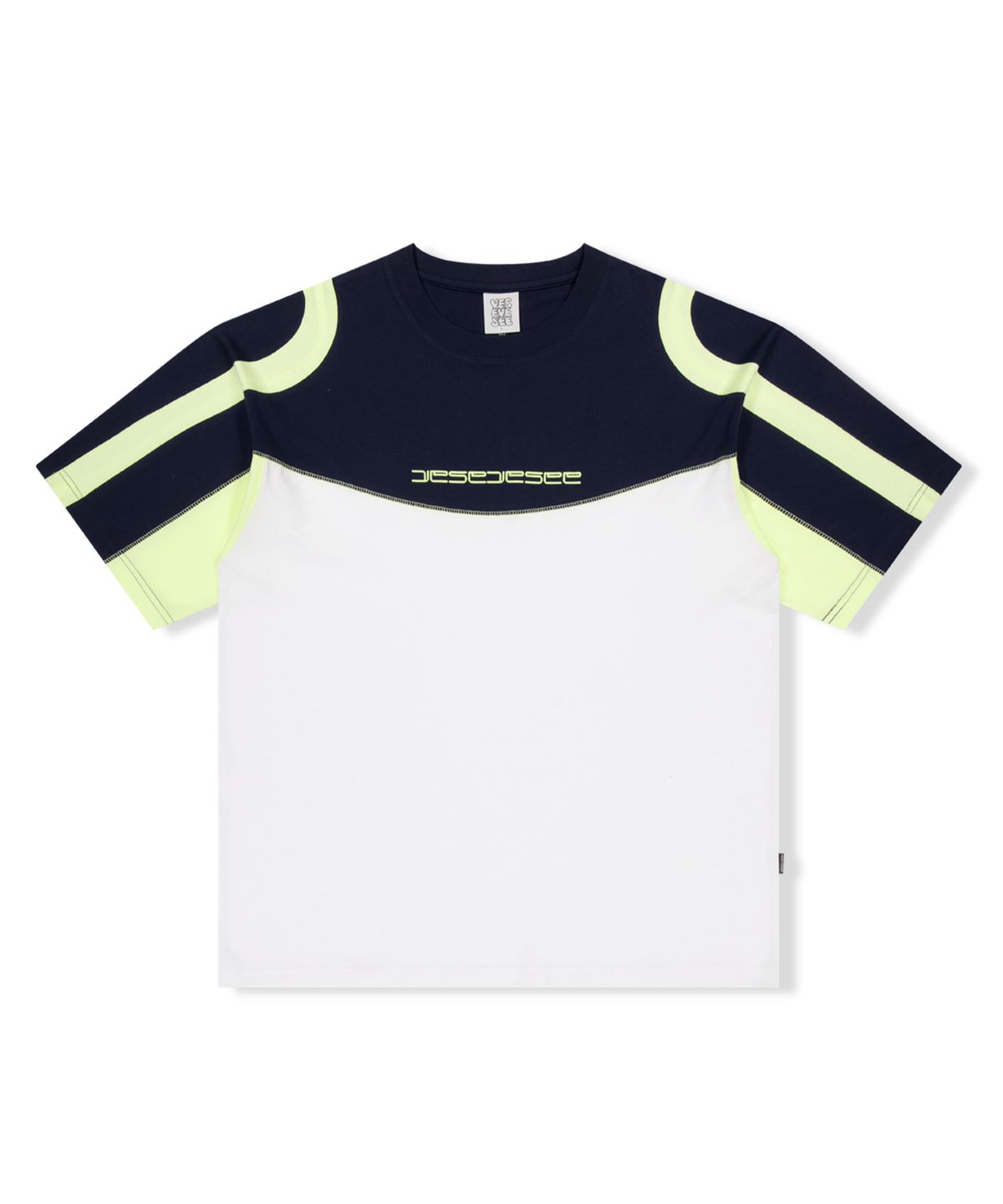 예스아이씨(YESEYESEE) Cover Stitch Tee White
