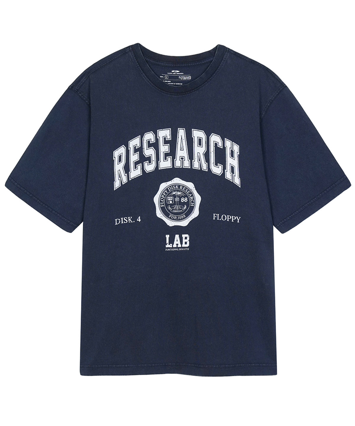 에프디알(FDR) Arch Logo Emblem Short Sleeve Navy