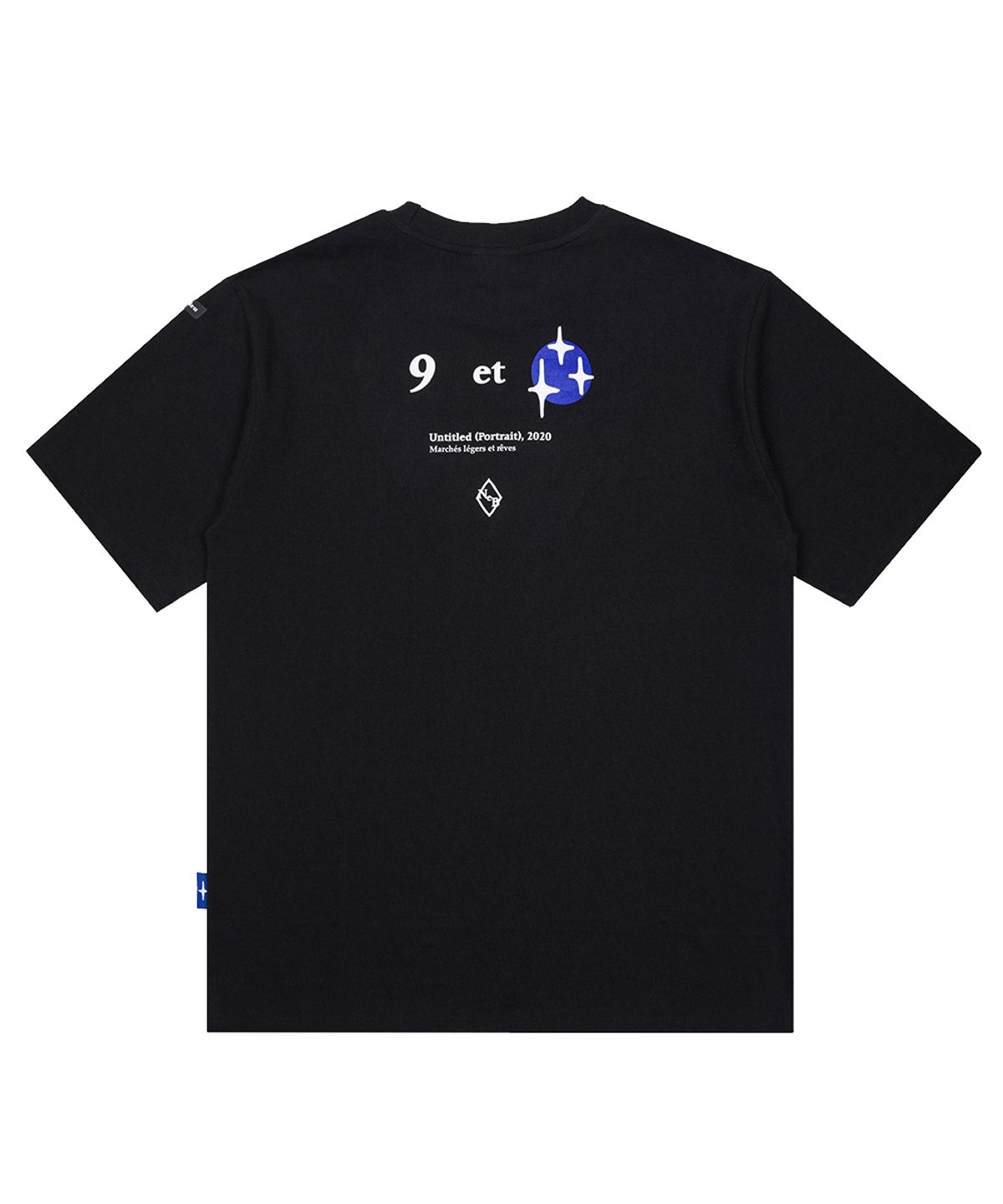 누프에블루(NEUFETBLEU) NEB blue shine logo tee (black)