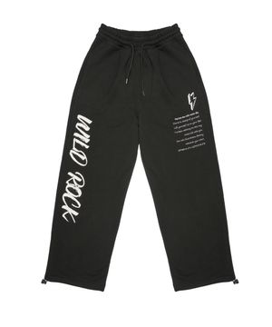 볼드 로고 스웻 팬츠_블랙화이트