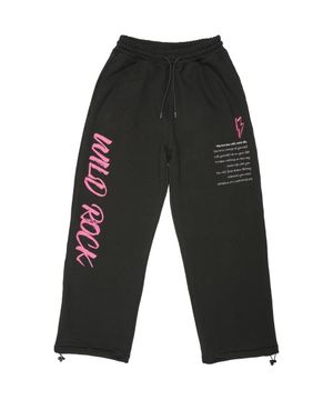 볼드 로고 스웻 팬츠_블랙핑크