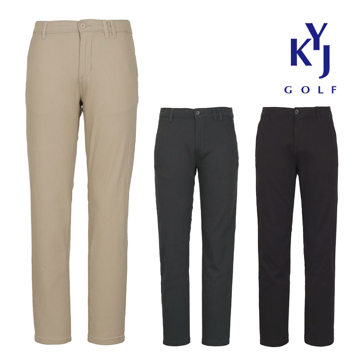 김영주 골프(KIM YOUNG JOO GOLF) 봄가을 코튼팬츠 스판 베이직  밴딩 남성 골프 면바지 DOSMSL05