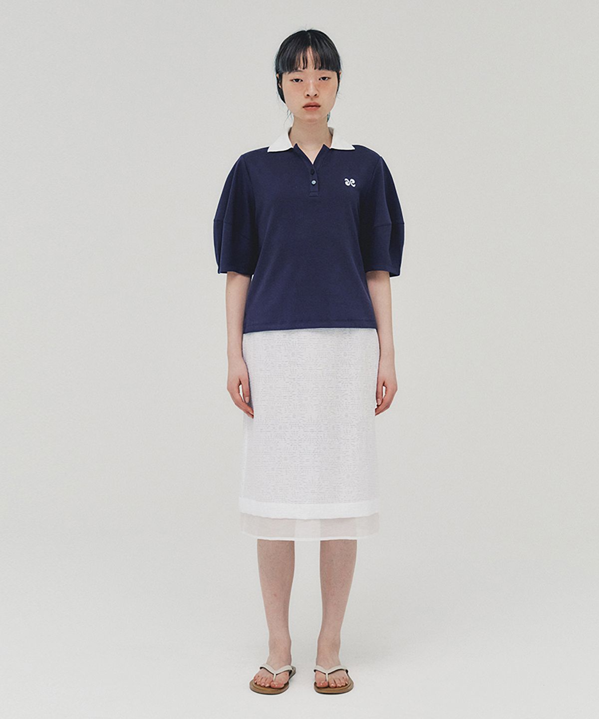 아위(AHWE) Logo Polo Shirt_NAVY