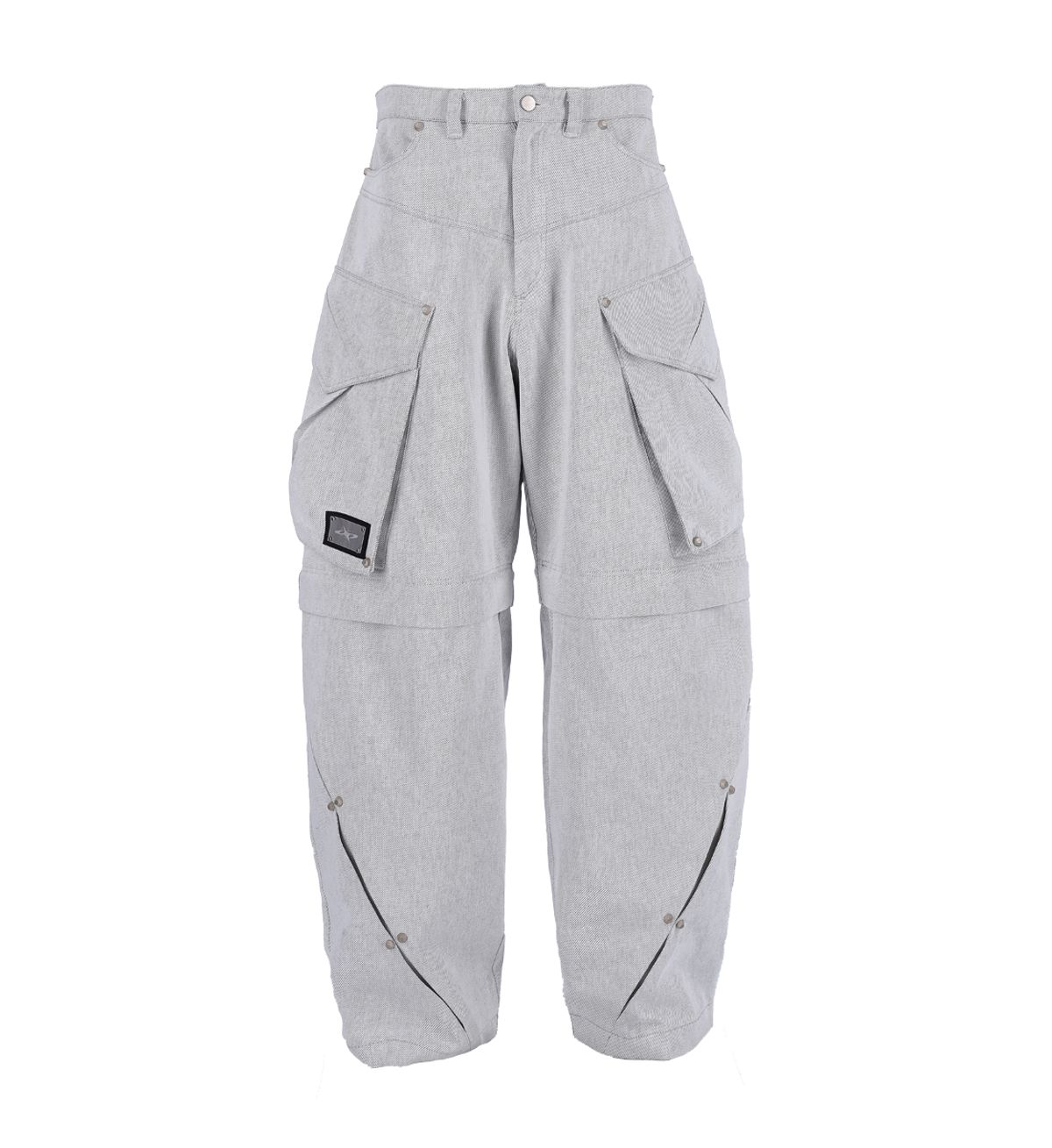 에르 바이 에러리스트(ERR BY ERRORIST) SCAR DETACHABLE CARGO DENIM PANTS [ASH]