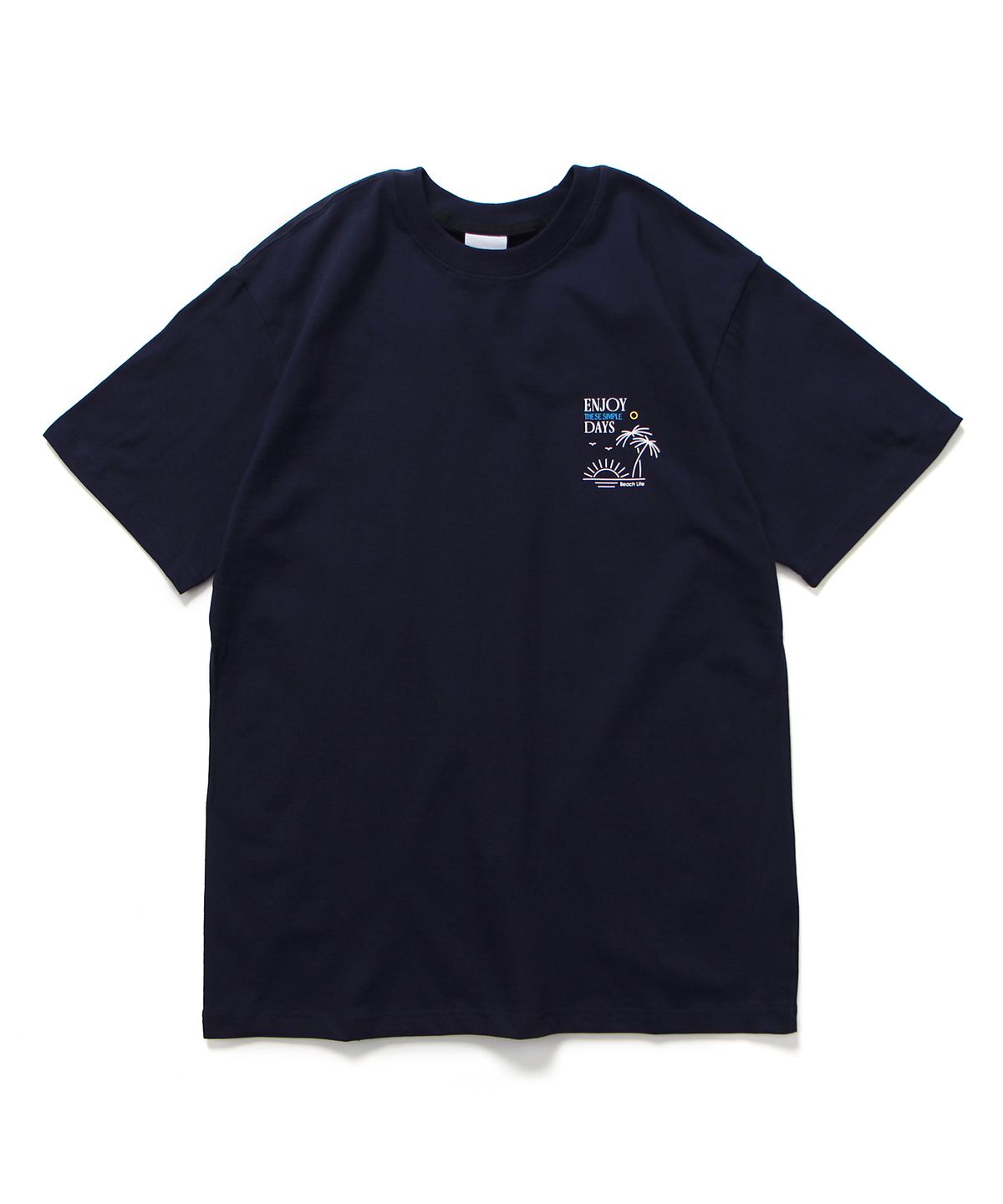 앱놀머씽(ABNORMALTHING) 비치라이프 오버핏 티셔츠 네이비 (BEACHLIFE T-SHIRT NAVY)