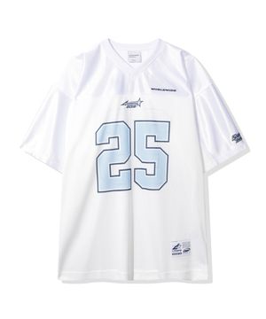 럭비 메쉬 져지 반팔 티셔츠_화이트