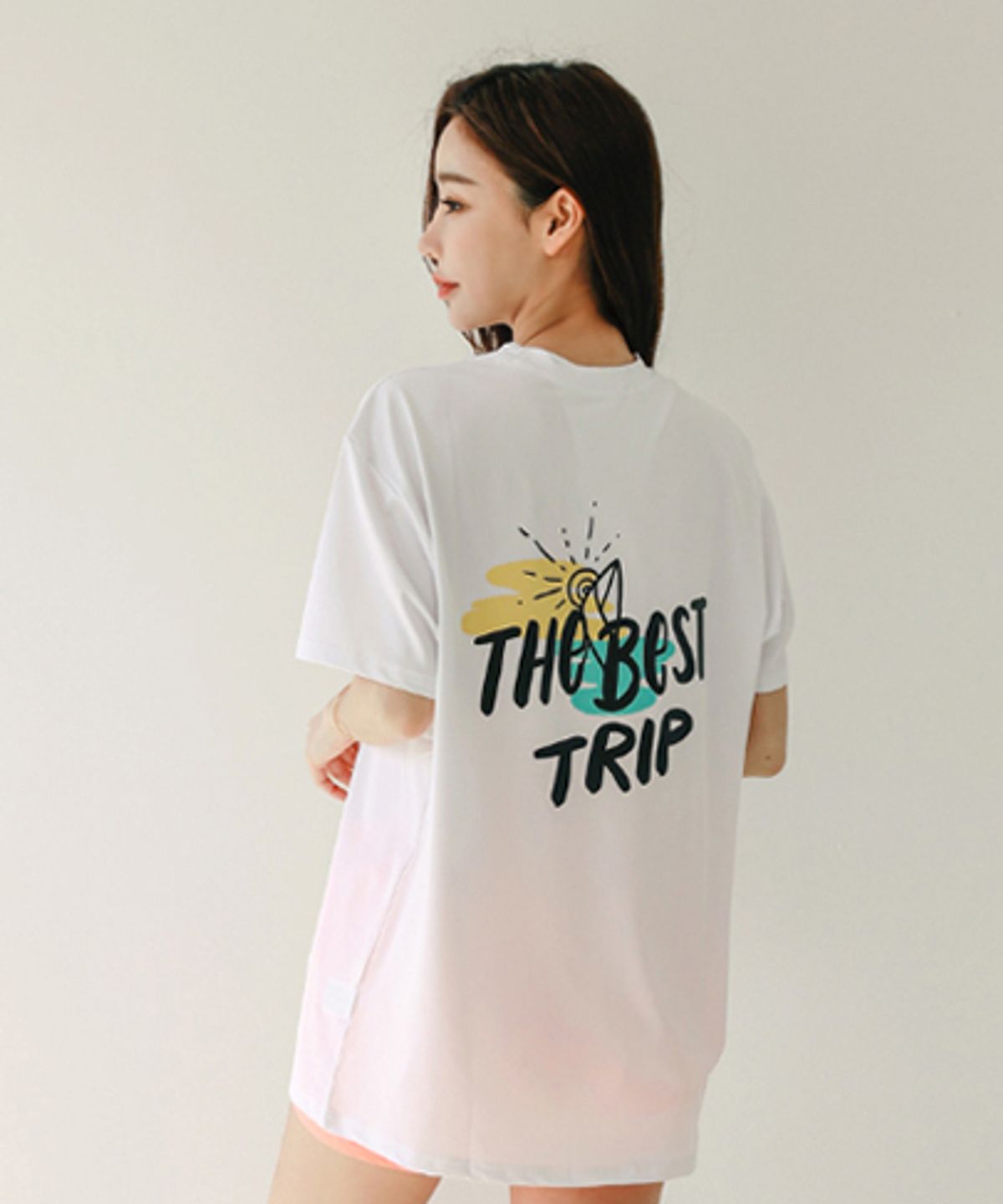 튜브트리(TUBE TREE) BEST TRIP 여성용 반팔 래쉬가드 B518 화이트