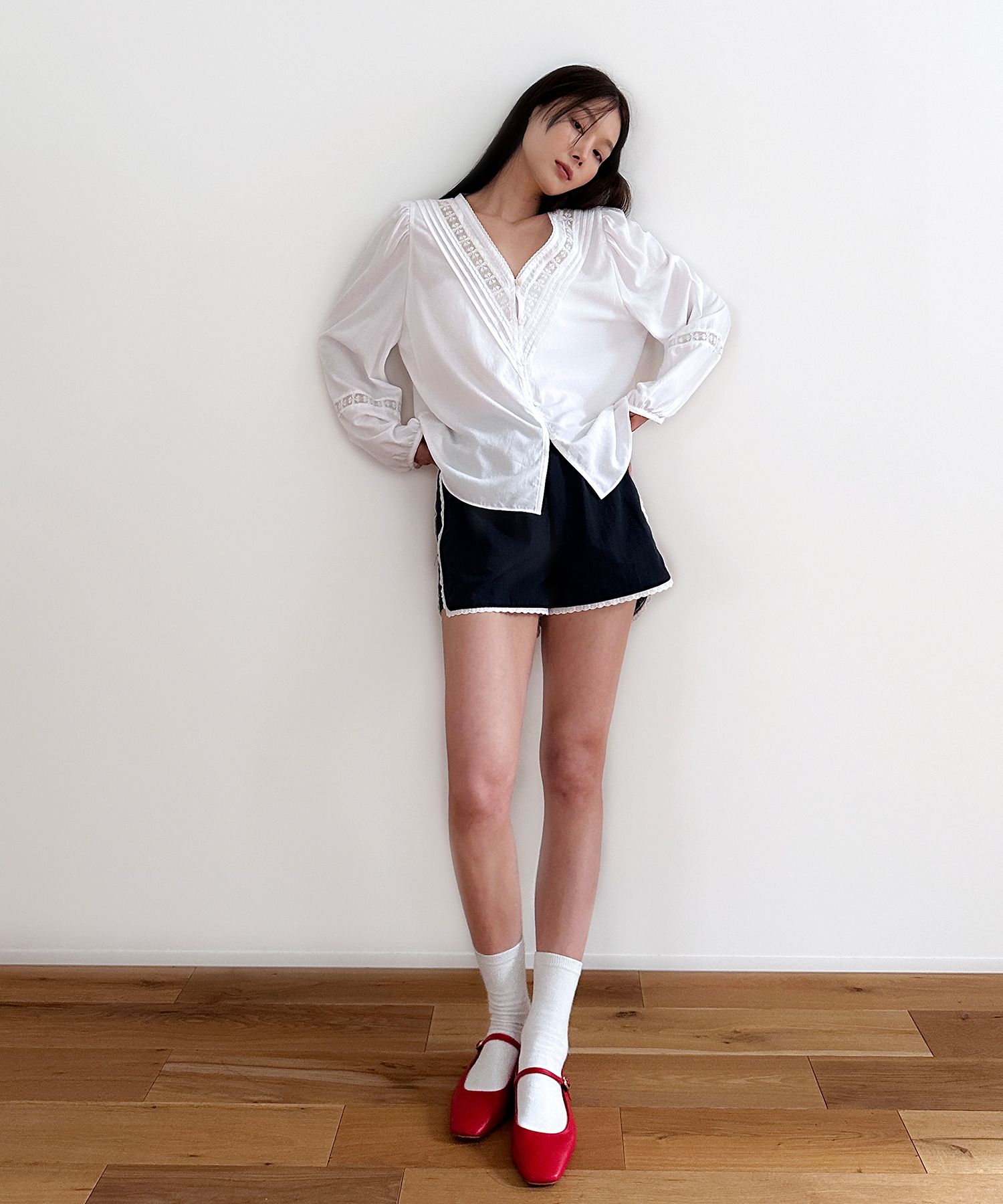 MARGARIN FINGERS ♥ STRIPED LACE SHORTS /追跡付 Margarin Fingers
