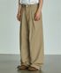 776 코튼 원턱 와이드 팬츠 - 탄베이지