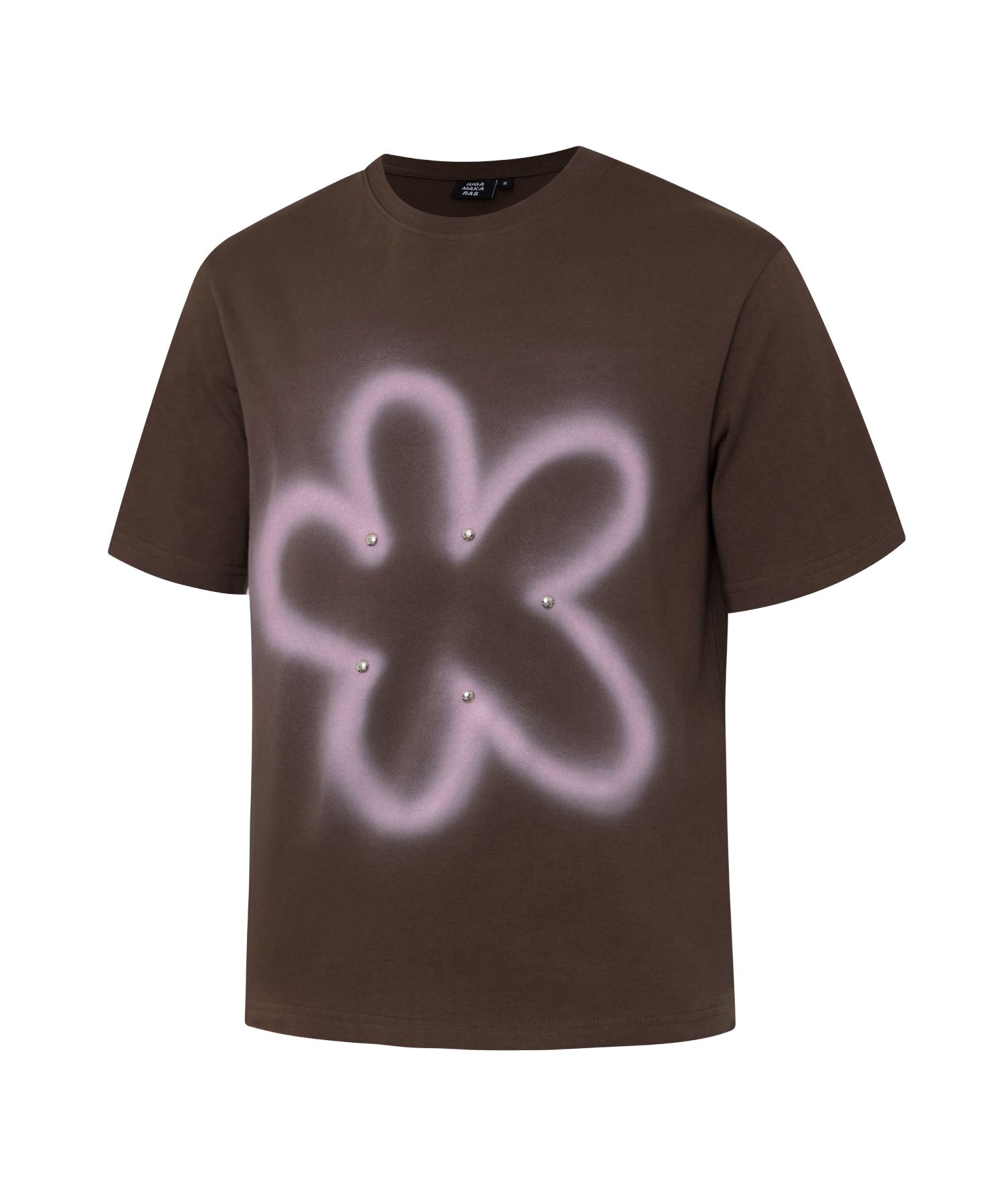 【IUGAMAKARAS】FLOWER STUDDED HALF TOP MUSINSA | IUGAMAKARAS Flower Studded Half Top (Brown)