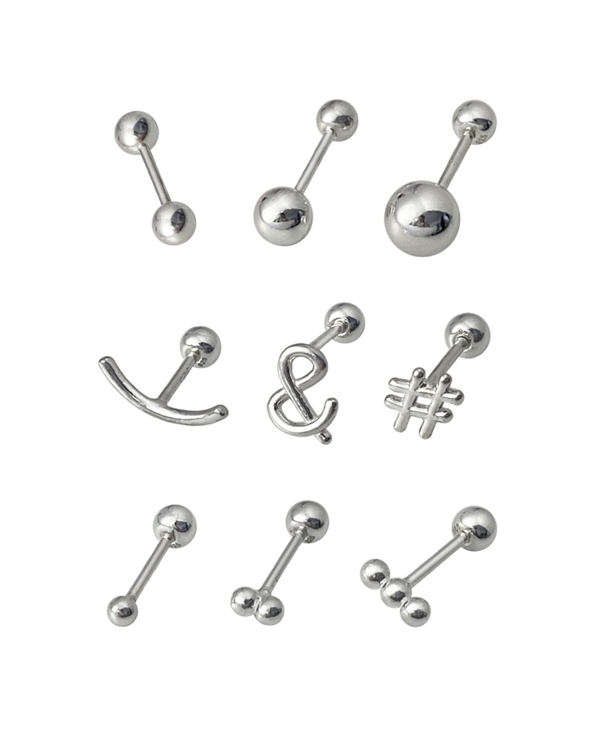 잇더즌매터(IT DOESN'T MATTER) [Silver ver.] Emoji doodle piercing