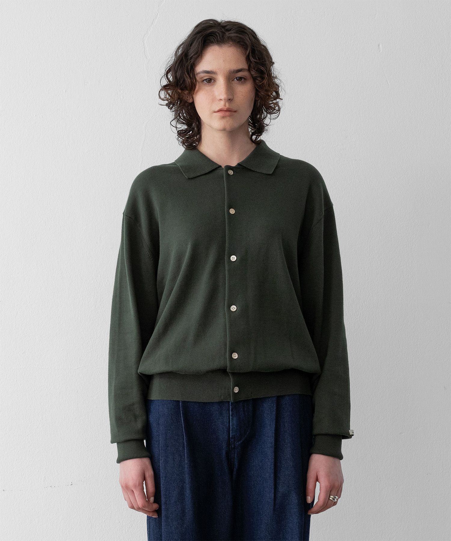 MUSINSA公式 | ANOTHER OFFICE WOMEN Women Scape Knit Polo Cardigan
