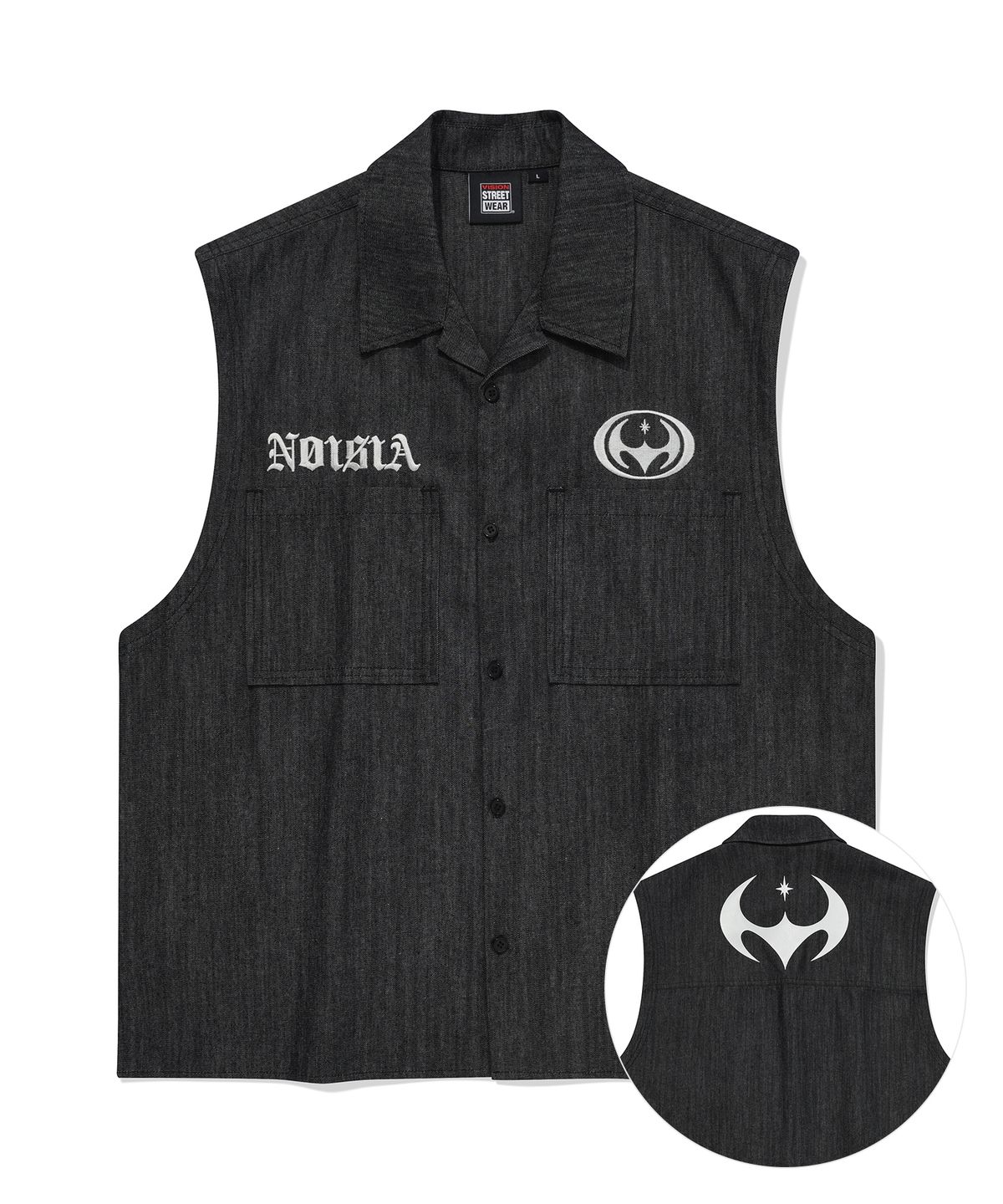 비전스트릿웨어(VISION STREETWEAR) VSW Evil Denim Woven Shirt Black