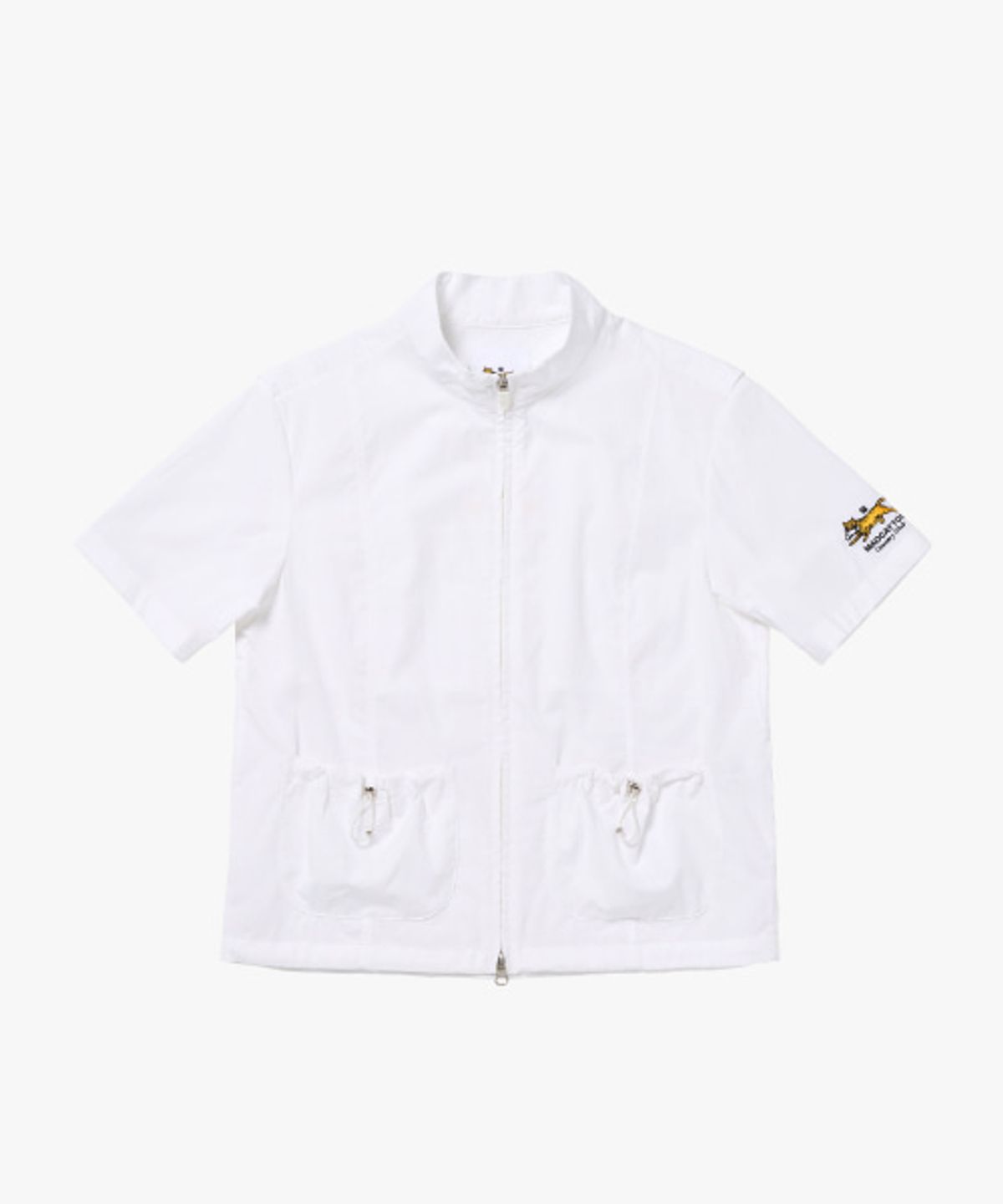 매드캐토스 컨트리클럽(MADCATTOS COUNTRY CLUB) MCC W WOVEN MESH SS ZIP-UP-WHITE