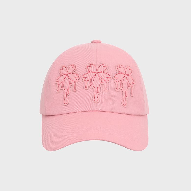 Dripping Patch Ball Cap _ Pink