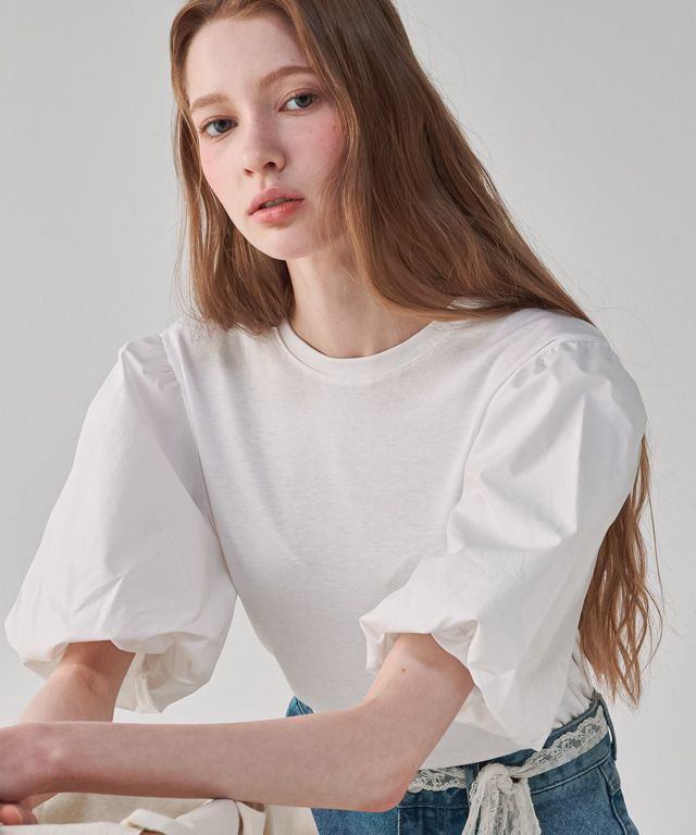 ★2024SS新作★RONRON★PUMPKIN PUFF T SHIRT MUSINSA | RONRON PUMPKIN PUFF T SHIRT WHITE