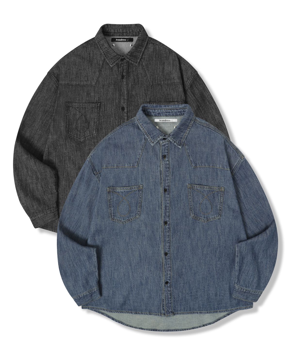 어반드레스(AVANDRESS) Western Denim Shirt - 2COL