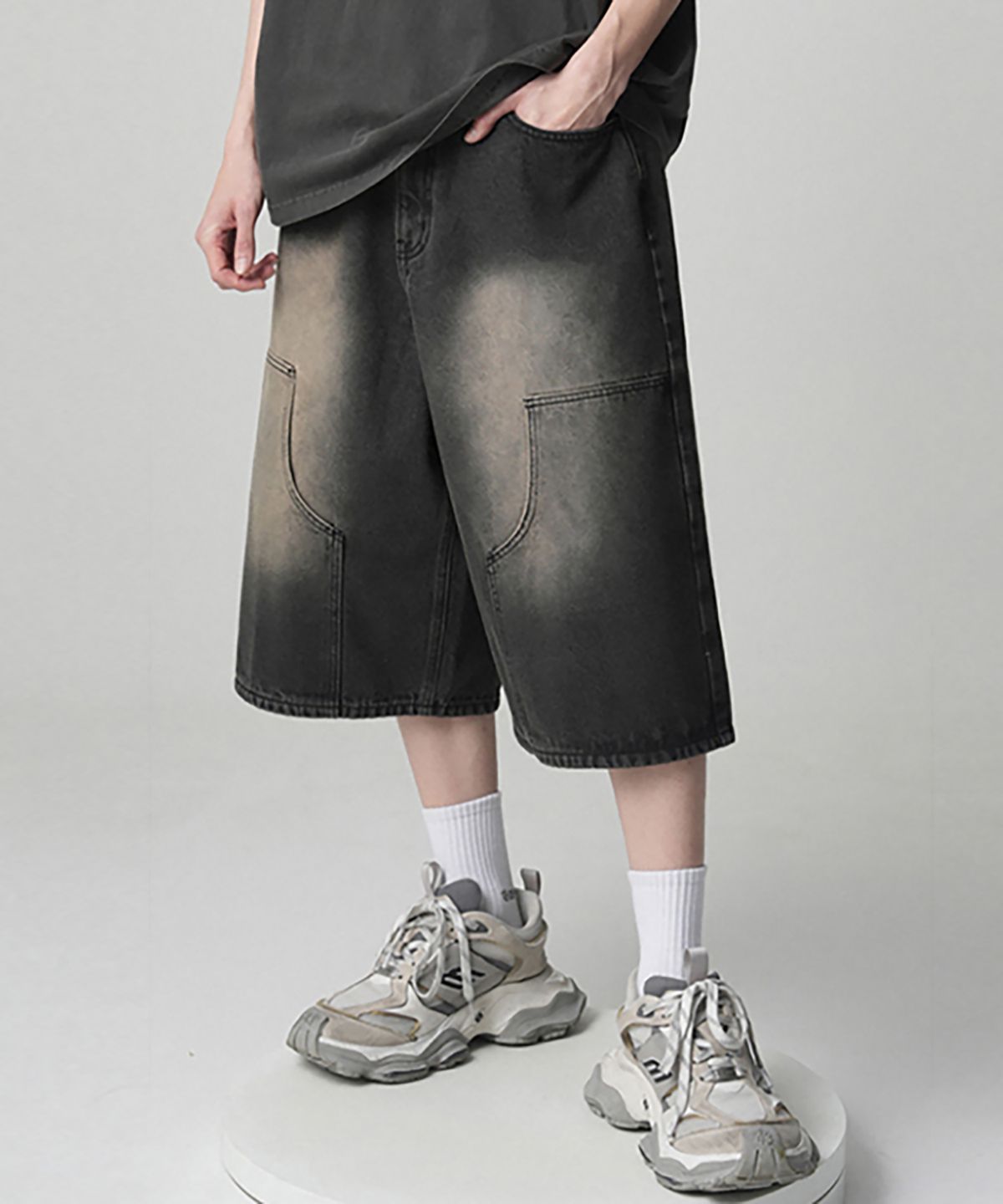 어반드레스(AVANDRESS) Carpenter Denim Shorts - 3COL