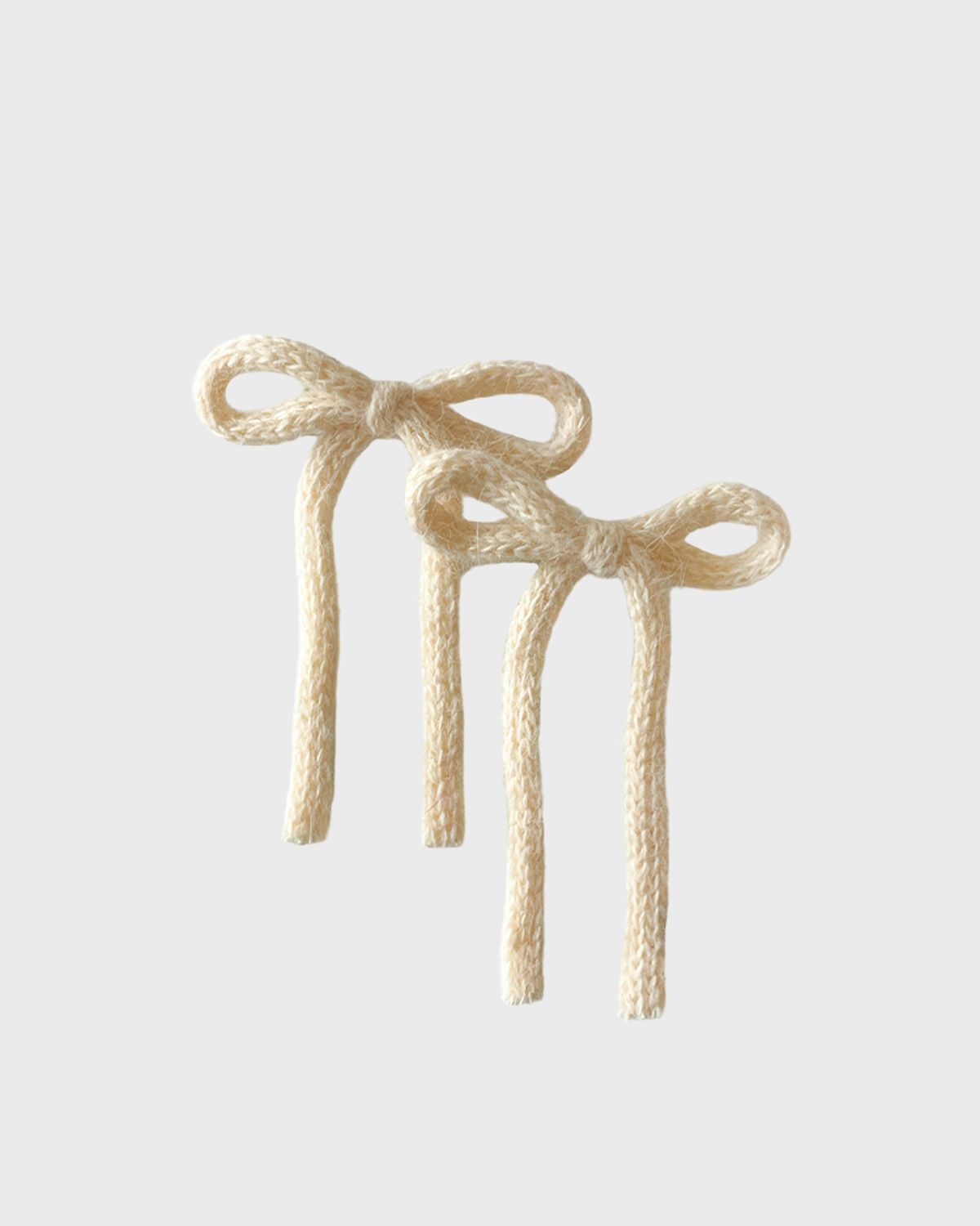 잇더즌매터(IT DOESN'T MATTER) [2 pack] Angora ribbon hair pin (Butter)