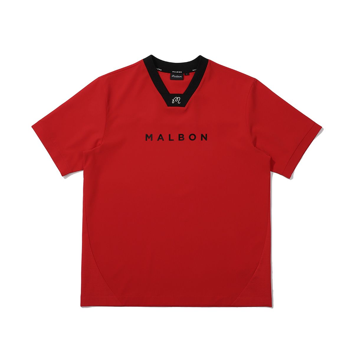 말본 골프(MALBON GOLF) 하이브리드 우븐 반팔 피스테 RED (MAN)