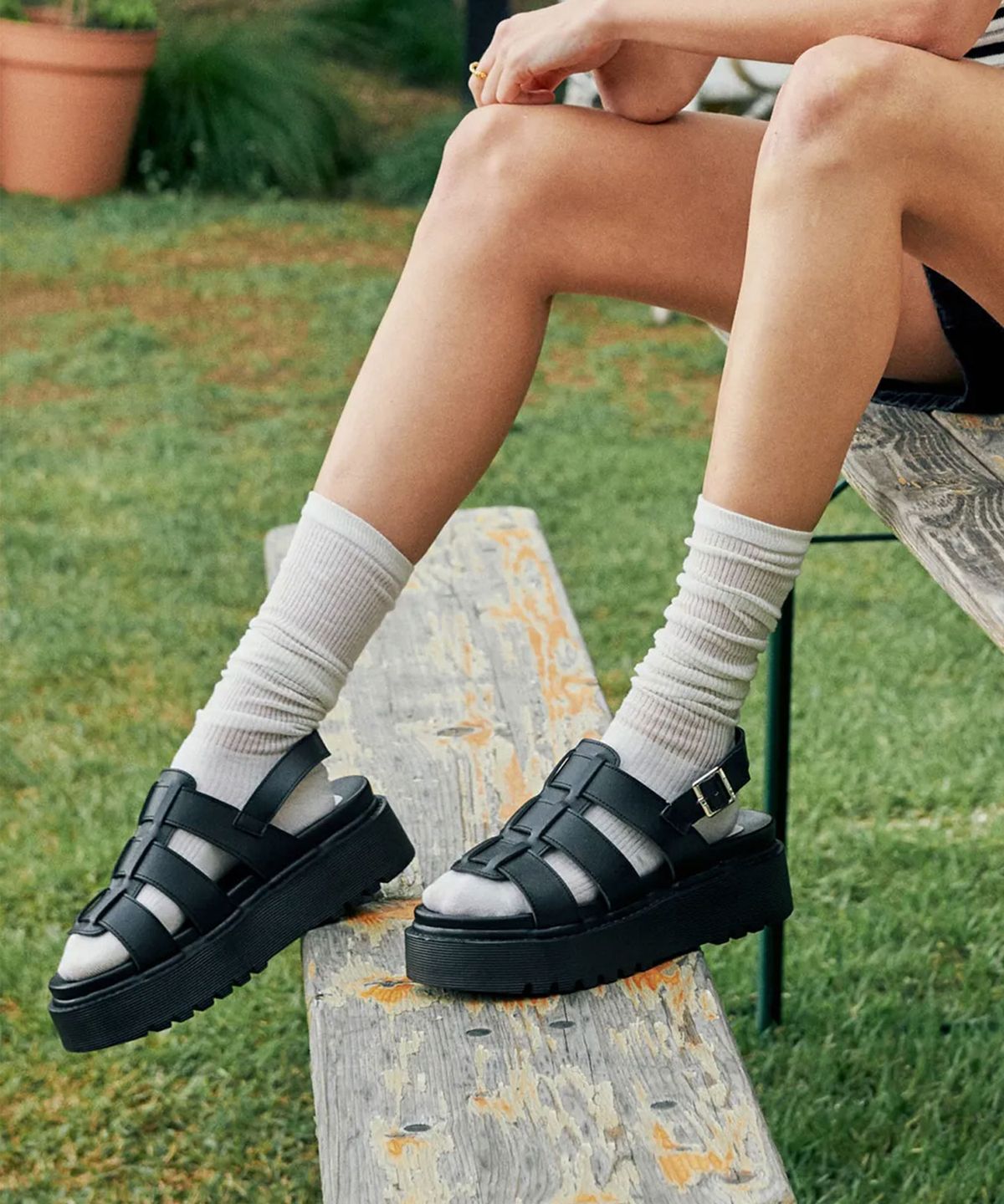 마크모크(MAC MOC) Liam 2Color 볼드 플랫폼 피셔맨 샌들 6Cm
